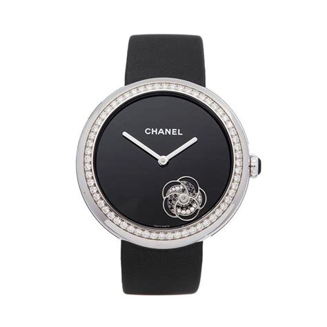 white gold chanel watch|chanel watch diamonds.